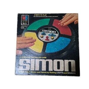 Vintage 1979 Simon Electronic Game Milton Bradley with Box - Tested Works!